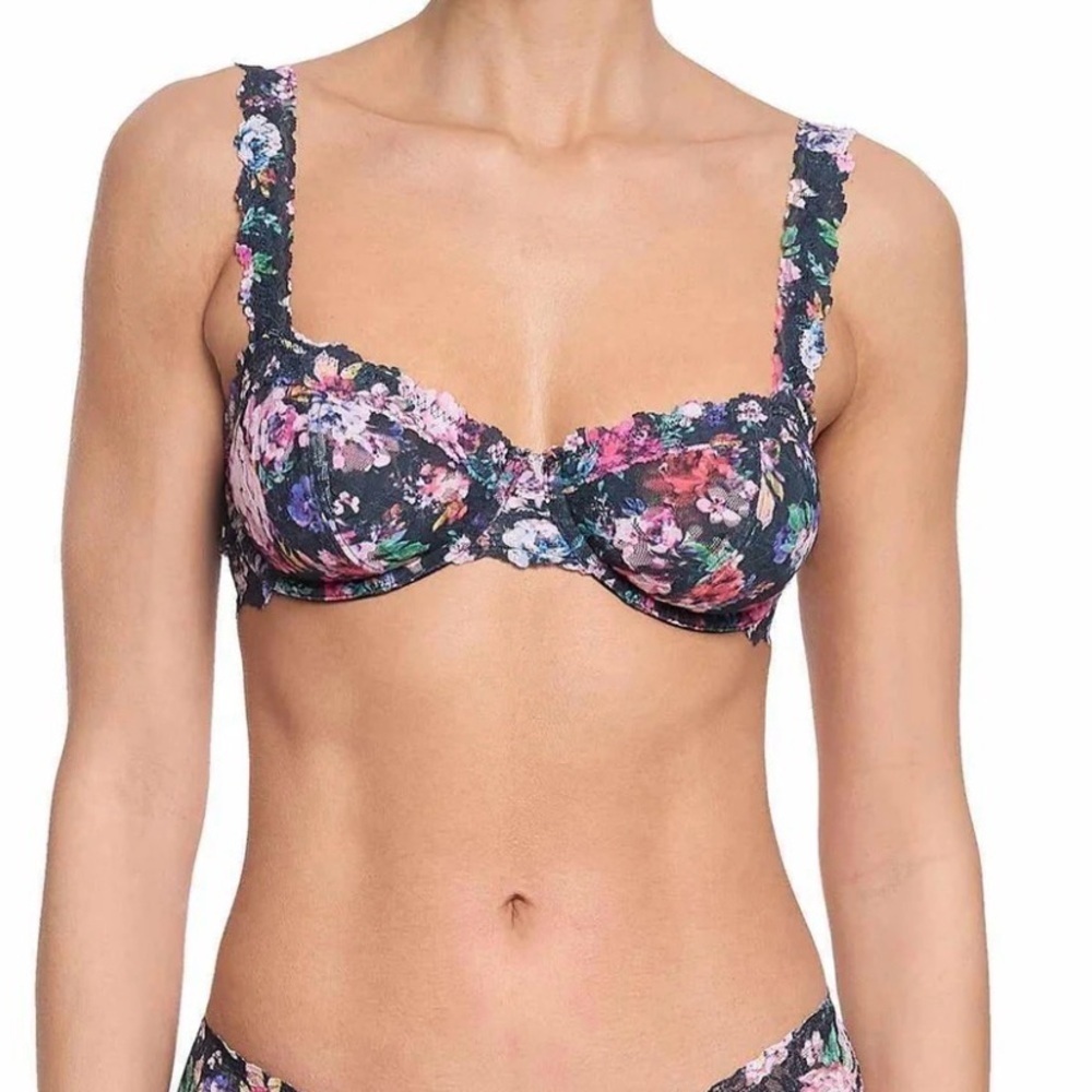 Hanky Panky Signature Lace® Balconette Bra Dark Peonies 32C